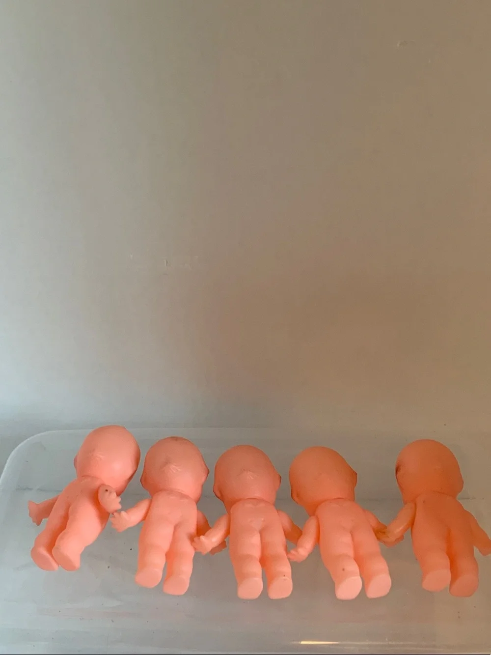 Set of 5 Pink Vinyl Baby Dolls for Kids